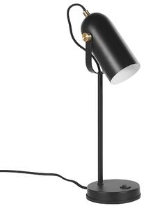 Stolná lampa čierna kovová 48 cm nastaviteľné bodové svietidlo industriálny dizajn