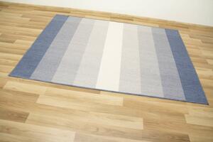 Šnúrkový obojstranný koberec Brussels 205248/10310 modrý/krémový
