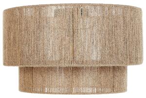 Stropná lampa prírodná jutová okrúhle tienidlo železná konštrukcia boho svietidlo obývacia izba spálňa chodba