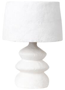 Stolná lampa biela papier-mâché hlina ručná výroba stolová lampa na nočný stolík moderný štýl obývačka spálňa