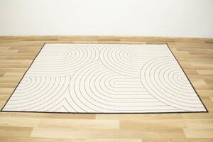 Šnúrkový obojstranný koberec Brussels 205689/10110 antracyt / krémový
