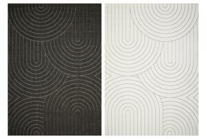 Šnúrkový obojstranný koberec Brussels 205689/10110 antracyt / krémový