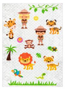 Detský koberec JUNIOR 52104.801 Safari / zvieratká, sivý