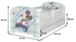 Detská posteľ Disney - MACKO PÚ A KAMARÁTI 140x70 cm