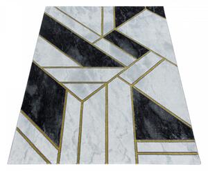 Koberec Naxos geometria sivo - zlatý