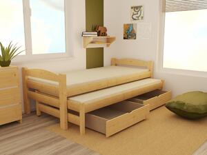 Detská posteľ s výsuvnou prístelkou z MASÍVU 180x80cm bez šuplíku - DPV010