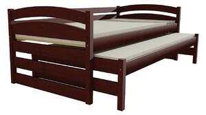Detská posteľ s výsuvnou prístelkou z MASÍVU 180x80cm bez šuplíku - DPV012