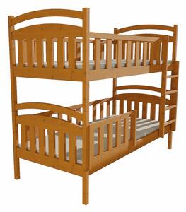 Detská poschodová posteľ z MASÍVU 180x80cm bez šuplíku - PP007
