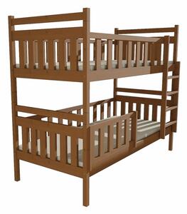 Detská poschodová posteľ z MASÍVU 180x80cm bez šuplíku - PP009