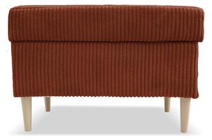 Taburet ZANE 60x28 s úložným priestorom - červený - menčester - LINCOLN 52