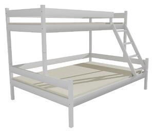 Detská poschodová posteľ s rozšíreným spodným lôžkom z MASÍVU 200x90cm BEZ ZÁSUVKY - PPS002