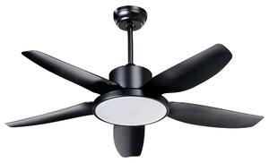 Stropný ventilátor so svetlom čierny syntetický materiál diaľkové ovládanie moderný škandinávsky štýl obývacia izba