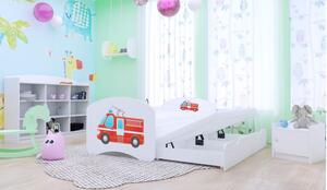 Detská posteľ pre DVA (s výsuvným lôžkom) 160x80 cm - HASIČI