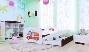 Detská posteľ pre DVA (s výsuvným lôžkom) 160x80 cm - HASIČI