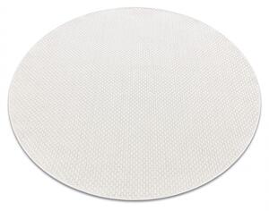 Šnúrkový koberec SIZAL TIMO 6272 kruh biely