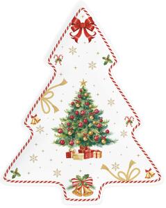FEDORA Home Vianočný servírovací podnos v tvare stromčeka Christmas Tale