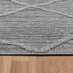 Šnúrkový koberec Patara romby sivý