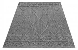 Šnúrkový koberec Patara boho sivý