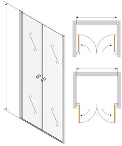 Sprchové dveře MAXMAX PRETORIA DUO 165 cm