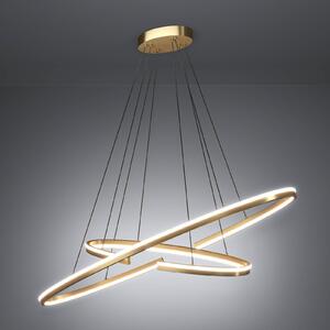 LED závesné svietidlo Stars of Light Bogado, zlatá, 120 cm, stmievateľné, Mosadz / zlato, Obývacia izba / jedáleň, kov, Moderný, Závesné svietidlo