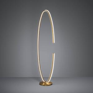 LED stojacia lampa Stars of Light Bogado, zlatá, 143 cm, s stmievateľnou, Mosadz / zlato, Obývacia izba / jedáleň, kov, Moderný