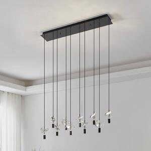 LED závesné svietidlo Stars of Light Comareira, niklová farba, 91 cm,, Hliník / sivá / zinok, Obývacia izba / jedáleň, kov, Moderný, Závesné svietidlo
