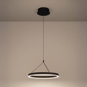 LED závesné svietidlo Stars of Light Canyamel, čierna, Ø 55 cm,, Čierna, Obývacia izba / jedáleň, Hliník, Moderný, Závesné svietidlo