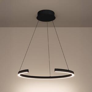 Závesné svietidlo Stars of Light Labonete, čierna, Ø 80 cm, 1-pl. žiarovka,, Čierna, Obývacia izba / jedáleň, Hliník, Moderný, Závesné svietidlo