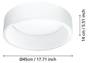 Stropné LED svetlo Stars of Light Marghera, biele, Ø 45 cm, Biela / opálová, Obývacia izba / jedáleň, kov, Moderný, Závesné svietidlo