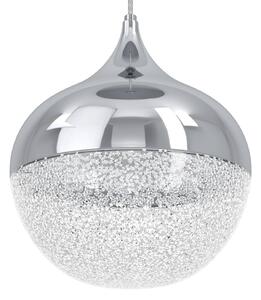 LED závesné svietidlo Stars of Light Mioglia, chróm, Ø 58 cm, 10-pl., Chrómová / strieborná, Obývacia izba / jedáleň, kov, Moderný, Závesné svietidlo
