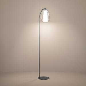 LED stojacia lampa Stars of Light Menorca, niklová, výška 165 cm,, Hliník / sivá / zinok, Obývacia izba / jedáleň, kov, Moderný, Stolová lampa