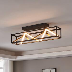 Stropné LED svetlo Stars of Light Penela čierna/zlatá 87 cm, Čierna, Obývacia izba / jedáleň, Hliník, Moderný, Stropné svetlo