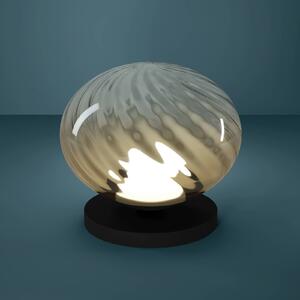 Stolová LED lampa Stars of Light Pantoja čierna/jantárová 24 cm, Krémová / jantárovo žltá, Obývacia izba / jedáleň, kov, Moderný, Stojacie svietidlo
