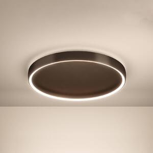 Stropné LED svetlo Stars of Light Trabuco, čierne/hnedé, 55 cm, Hnedá / hrdzavá, Obývacia izba / jedáleň, Hliník, Moderný, Závesné svietidlo
