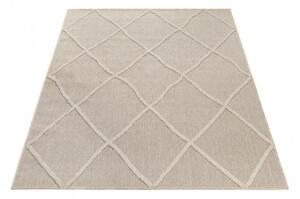 Šnúrkový koberec Patara romby béžový