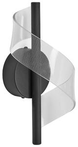 Nástenná lampa čierna kov železo LED svetlo špirálové svietidlo obývacia izba jedáleň spálňa