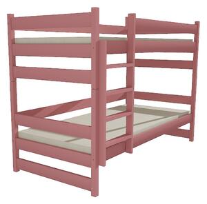 Detská poschodová posteľ z MASÍVU 180x80cm bez šuplíku - PP014