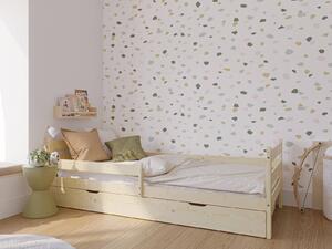 Drevená detská posteľ so zásuvkou 80x160 Kacperek borovica