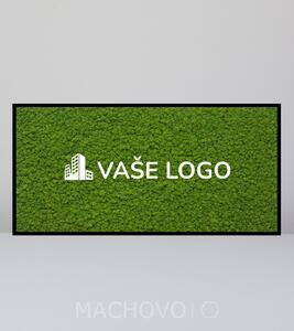 Machový obraz s logom z dreva