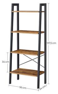 REGÁL, hnedá, čierna, 56/137,5/34 cm Boxxx - Online Only drobný nábytok, Online Only