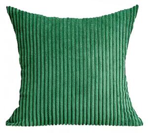 Elegantný obal na dekoratívny vankúš z kordového zamatu, 45 x 45 cm – zelený
