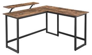 ROHOVÝ PÍSACÍ STÔL, hnedá, čierna, 140/130/92,2 cm Boxxx - Kancelárske série, Online Only