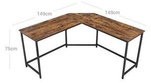 ROHOVÝ PÍSACÍ STÔL, hnedá, čierna, 149/149/75 cm Boxxx - Online Only kancelárie, Online Only