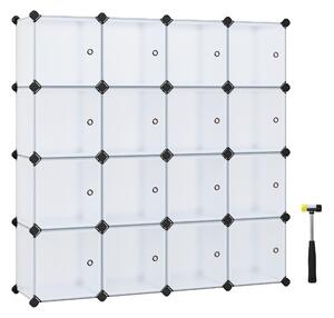 KOMBINÁCIA REGÁLOV, biela, železo, 153/153/31 cm Boxxx - Kancelárske série, Online Only