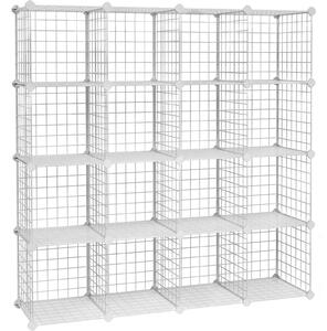 KOMBINÁCIA REGÁLOV, biela, železo, 123/123/31 cm Boxxx - Kancelárske série, Online Only