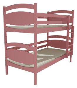 Detská poschodová posteľ z MASÍVU 180x80cm bez šuplíku - PP022