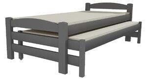 Detská posteľ s výsuvnou prístelkou z MASÍVU 180x80cm bez šuplíku - DPV025