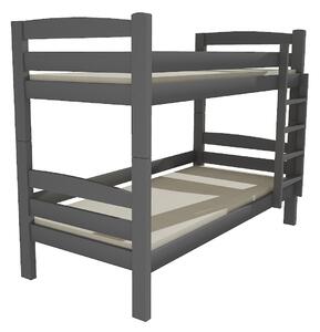 Detská poschodová posteľ z MASÍVU 200x90cm so zásuvkou - PP019