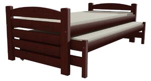 Detská posteľ s výsuvnou prístelkou z MASÍVU 180x80cm bez šuplíku - DPV026