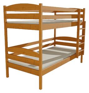 Detská poschodová posteľ z MASÍVU 180x80cm bez šuplíku - PP018